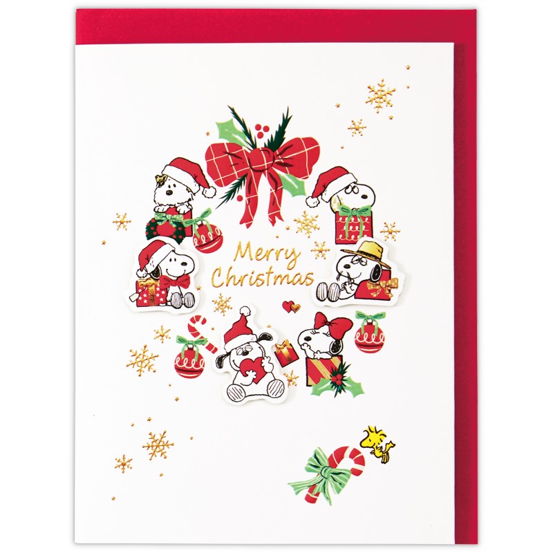 PEANUTS クリスマスカード 立体カード SN兄弟リース